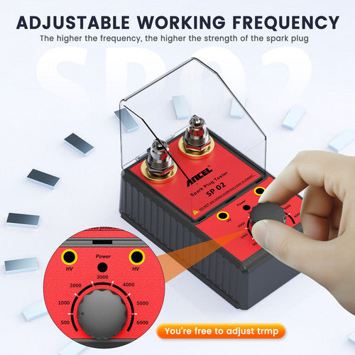 Ancel 12V Car Spark Plug Tester Auto Ignition System Tester Diagnostic Test Tool V201-CAR6002RE8AU