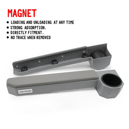 Upgraded Magnet Door Armrest Cup Holder For Land Cruiser 70 76 79 Series Hj75 V201-CARFBXG366G