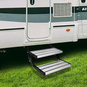 Aluminium Double Caravan Step Pull Out Folding Steps For Road RV Camper Trailer V201-CARPET2492BL8AU