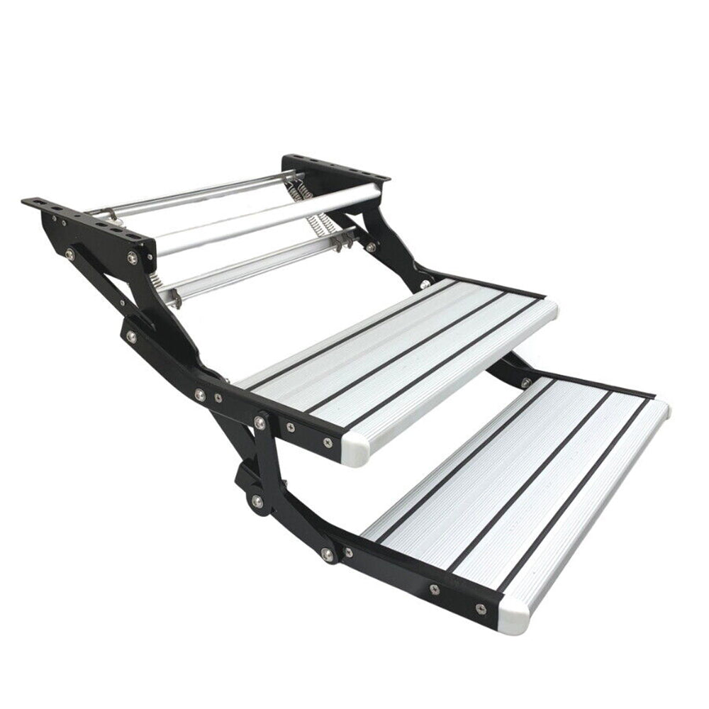 Aluminium Double Caravan Step Pull Out Folding Steps For Road RV Camper Trailer V201-CARPET2492BL8AU