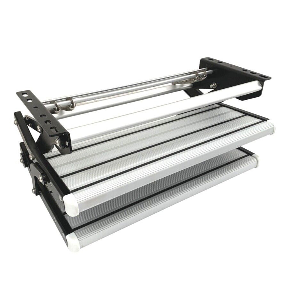 Aluminium Double Caravan Step Pull Out Folding Steps For Road RV Camper Trailer V201-CARPET2492BL8AU
