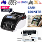 Australian Note Bill Money Cash Counter Machine with Value Count 4" LED Display V201-CASH0001BL8AU