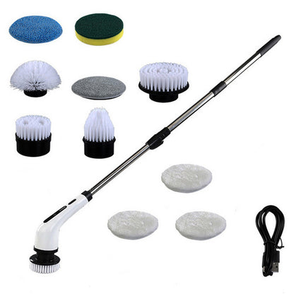 9in1 Electric Spin Scrubber Turbo Scrub Cleaning Brush Cordless Chargeable Tool V201-CLN0011WH8AU