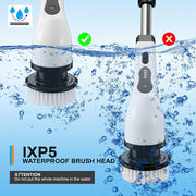 9in1 Electric Spin Scrubber Turbo Scrub Cleaning Brush Cordless Chargeable Tool V201-CLN0011WH8AU