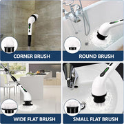 9in1 Electric Spin Scrubber Turbo Scrub Cleaning Brush Cordless Chargeable Tool V201-CLN0011WH8AU