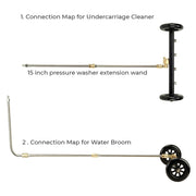 High Pressure Water Spray Broom Car Chassis Undercarriage Cleaner Washer 4000PSI V201-CLN4000BL8AU