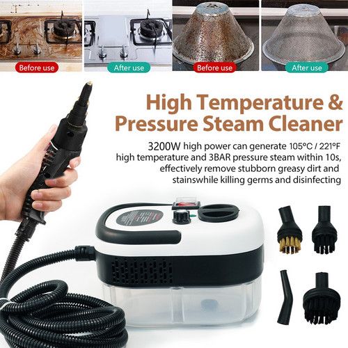 Steam Cleaner 3200W Portable Handheld High Pressure Steamer for Car Home Kitchen V201-CLR3200WH8AU