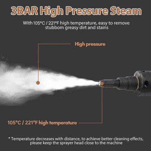 Steam Cleaner 3200W Portable Handheld High Pressure Steamer for Car Home Kitchen V201-CLR3200WH8AU