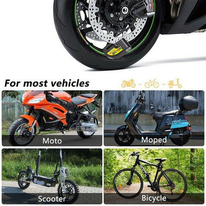 Black Motorcycle Alarm Disc Lock Motor Bike Brake Security Electric Bicycle Lock AU V201-CSHBZ1110BL