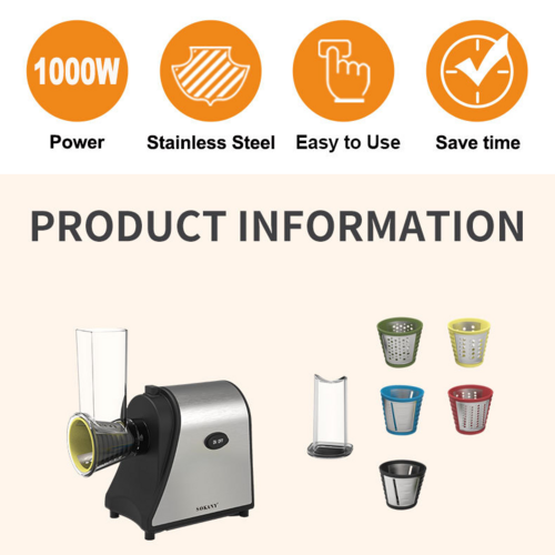 Electric Grater Vegetable Food Rotary Drum Grater Chopper Slicer V201-CUT0000GE8AU