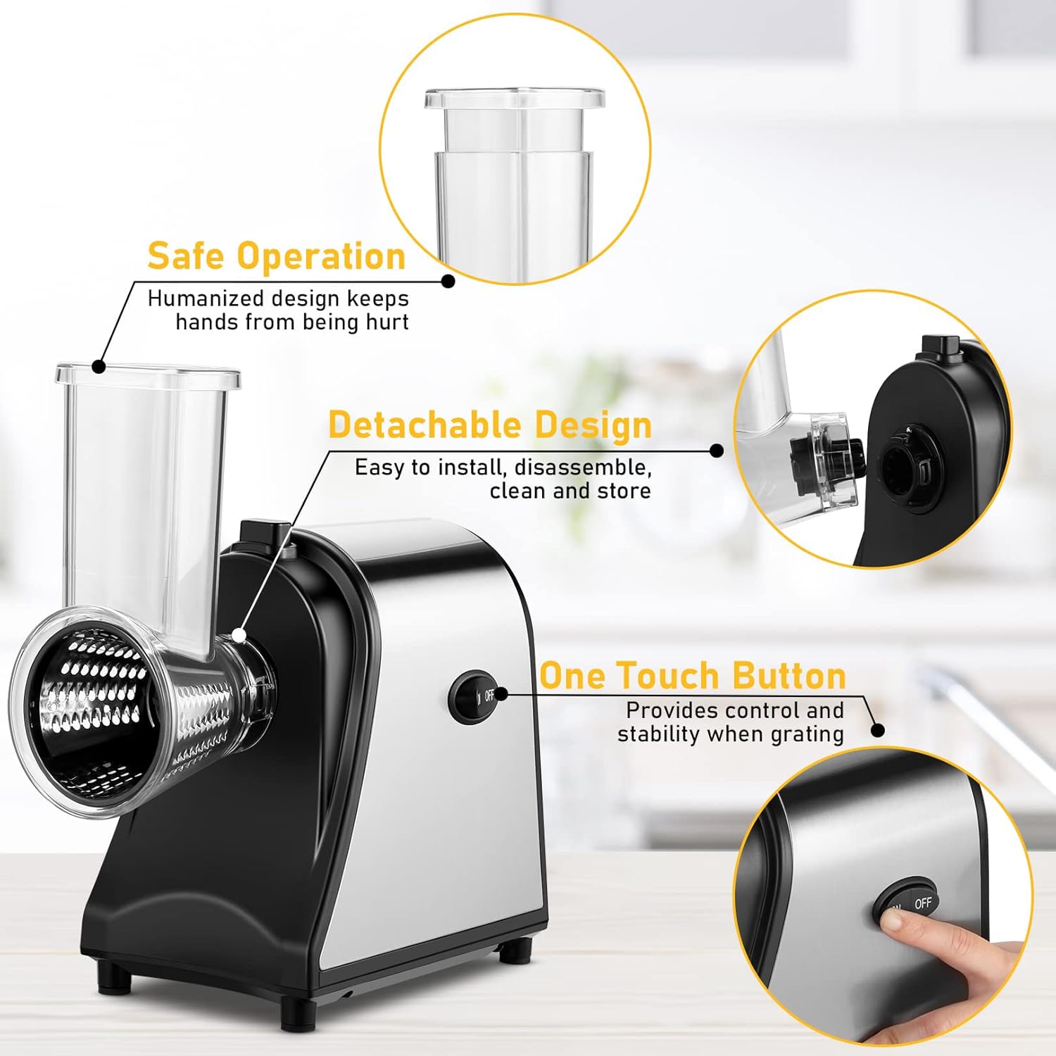 Electric Grater Vegetable Food Rotary Drum Grater Chopper Slicer V201-CUT0000GE8AU