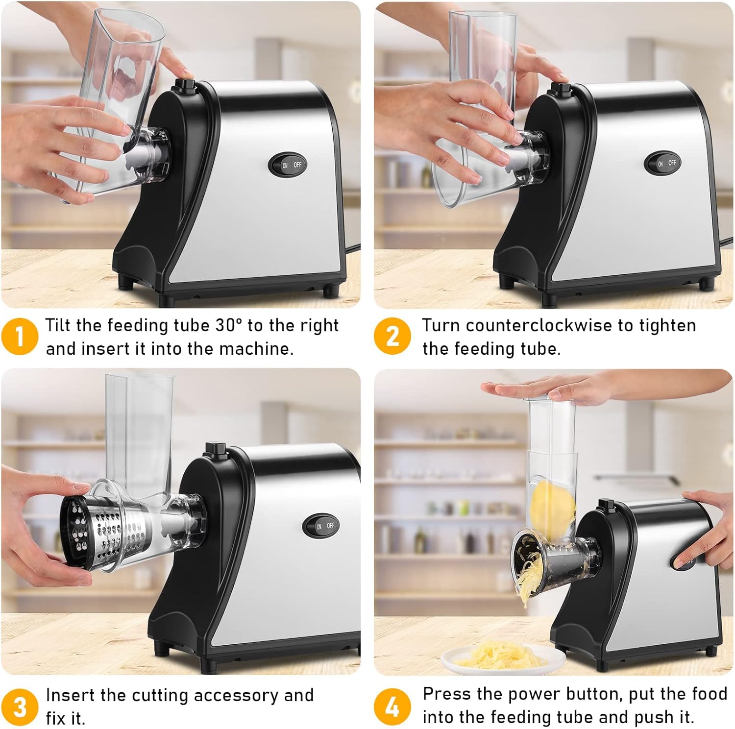 Electric Grater Vegetable Food Rotary Drum Grater Chopper Slicer V201-CUT0000GE8AU