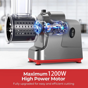 MAX 1200W Electric Cheese Grater Salad Maker With 5 Different Shapes of Blades AU V201-CUT0001GE8AU