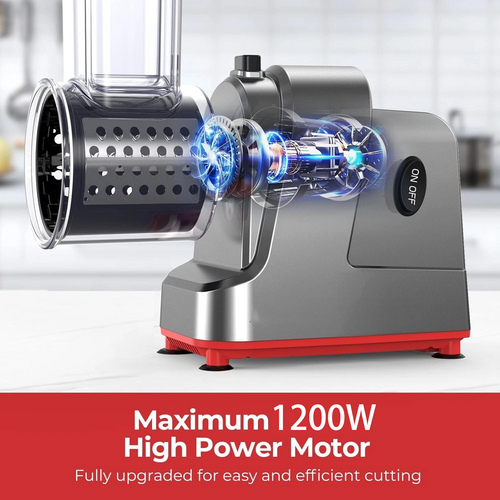 MAX 1200W Electric Cheese Grater Salad Maker With 5 Different Shapes of Blades AU V201-CUT0001GE8AU