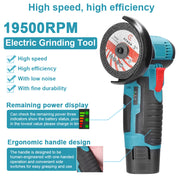 800W Mini Cordless Brushless Angle Grinder Cutting Tool W/ 2x Battery & Charger V201-CUT0012BU8AU