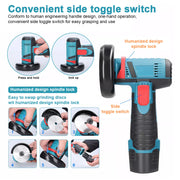 800W Mini Cordless Brushless Angle Grinder Cutting Tool W/ 2x Battery & Charger V201-CUT0012BU8AU