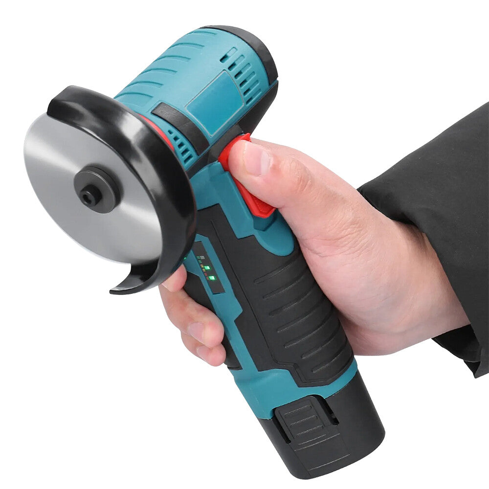 800W Mini Cordless Brushless Angle Grinder Cutting Tool W/ 2x Battery & Charger V201-CUT0012BU8AU