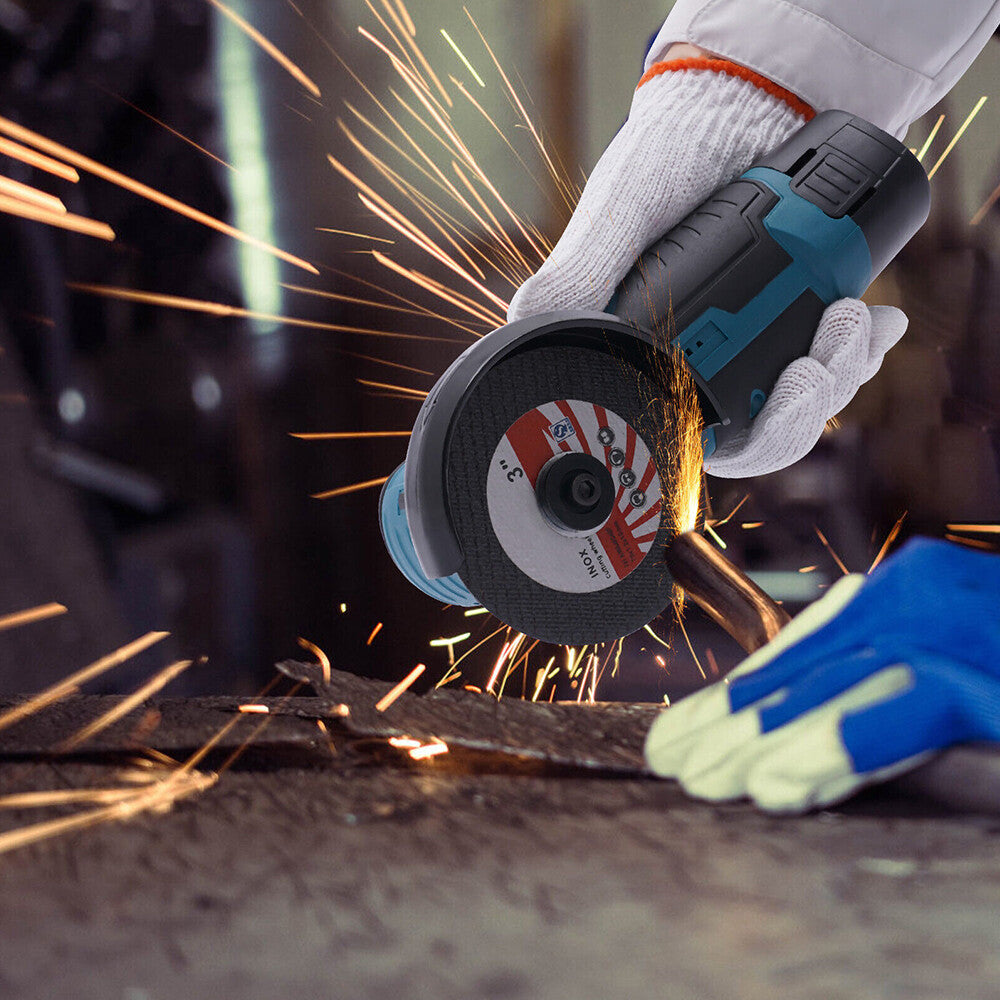 800W Mini Cordless Brushless Angle Grinder Cutting Tool W/ 2x Battery & Charger V201-CUT0012BU8AU