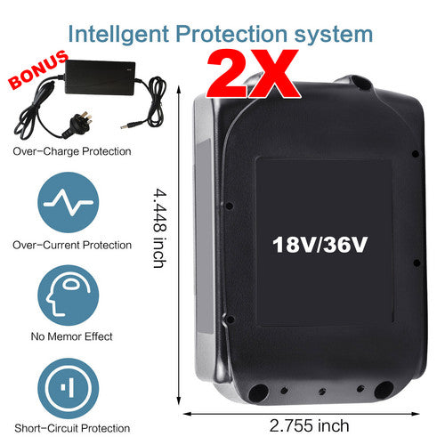 2x 7.0Ah 18V-36VF Li-ion Battery Makita Battery LXT BL1850 BL1860B BL1830 BL1815 V201-CUT0020BL8AU