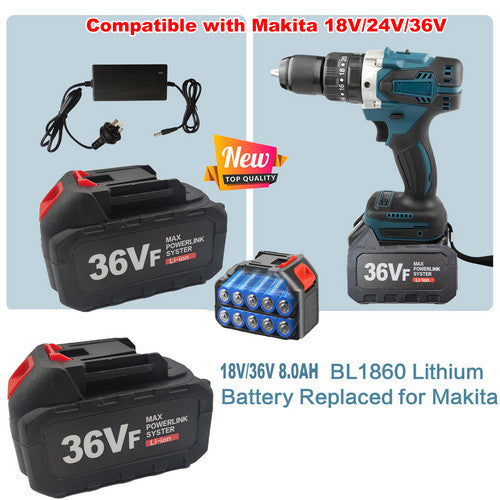 2x 7.0Ah 18V-36VF Li-ion Battery Makita Battery LXT BL1850 BL1860B BL1830 BL1815 V201-CUT0020BL8AU