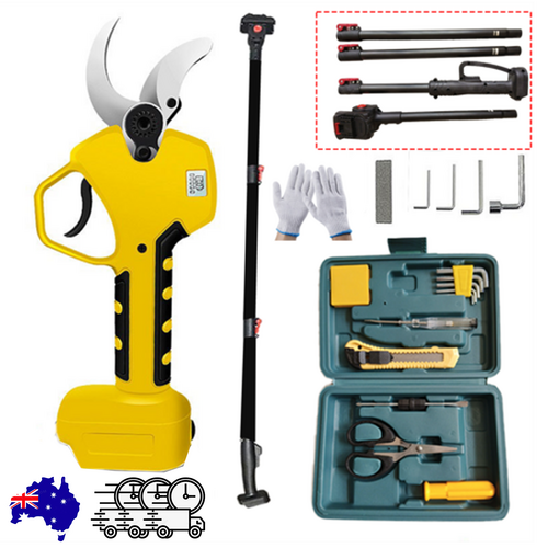 Cordless Brushless 4 Pole Pruning Shear Secateur Bush Cutter yellow V201-CUT0050YL8AU