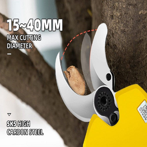 Cordless Brushless 4 Pole Pruning Shear Secateur Bush Cutter yellow V201-CUT0050YL8AU