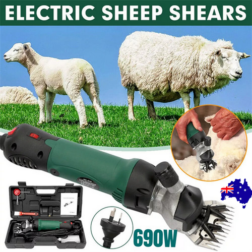 690W Electric Sheep Shears 2400R/Min 6 Speed Grooming Kit with 8 Grids Heat AU V201-CUT0850GR8AU