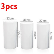 3PCS Display Stand Round Cylinder Pedestal w/ Balloon Set + LED Strip Wedding AU V201-CYL0003WH8AU
