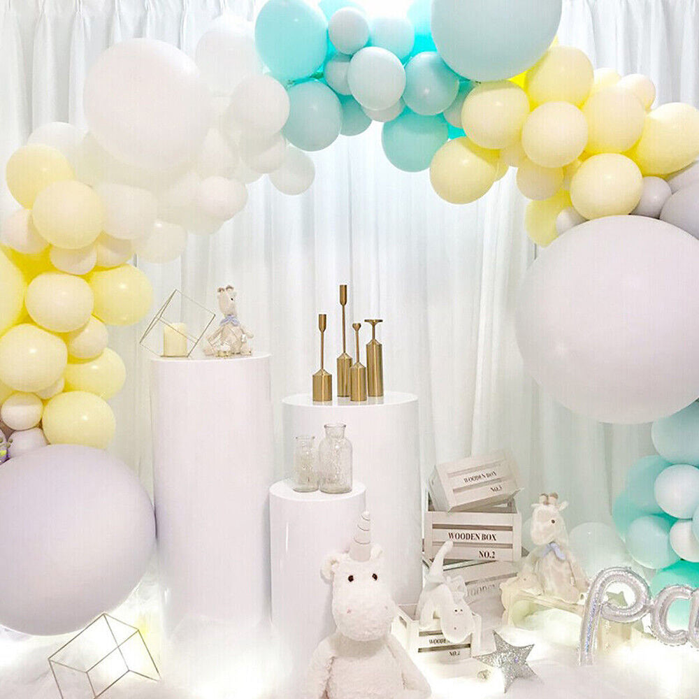 3PCS Display Stand Round Cylinder Pedestal w/ Balloon Set + LED Strip Wedding AU V201-CYL0003WH8AU