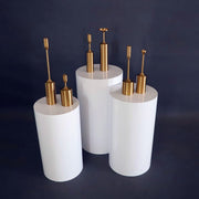 3PCS Display Stand Round Cylinder Pedestal w/ Balloon Set + LED Strip Wedding AU V201-CYL0003WH8AU