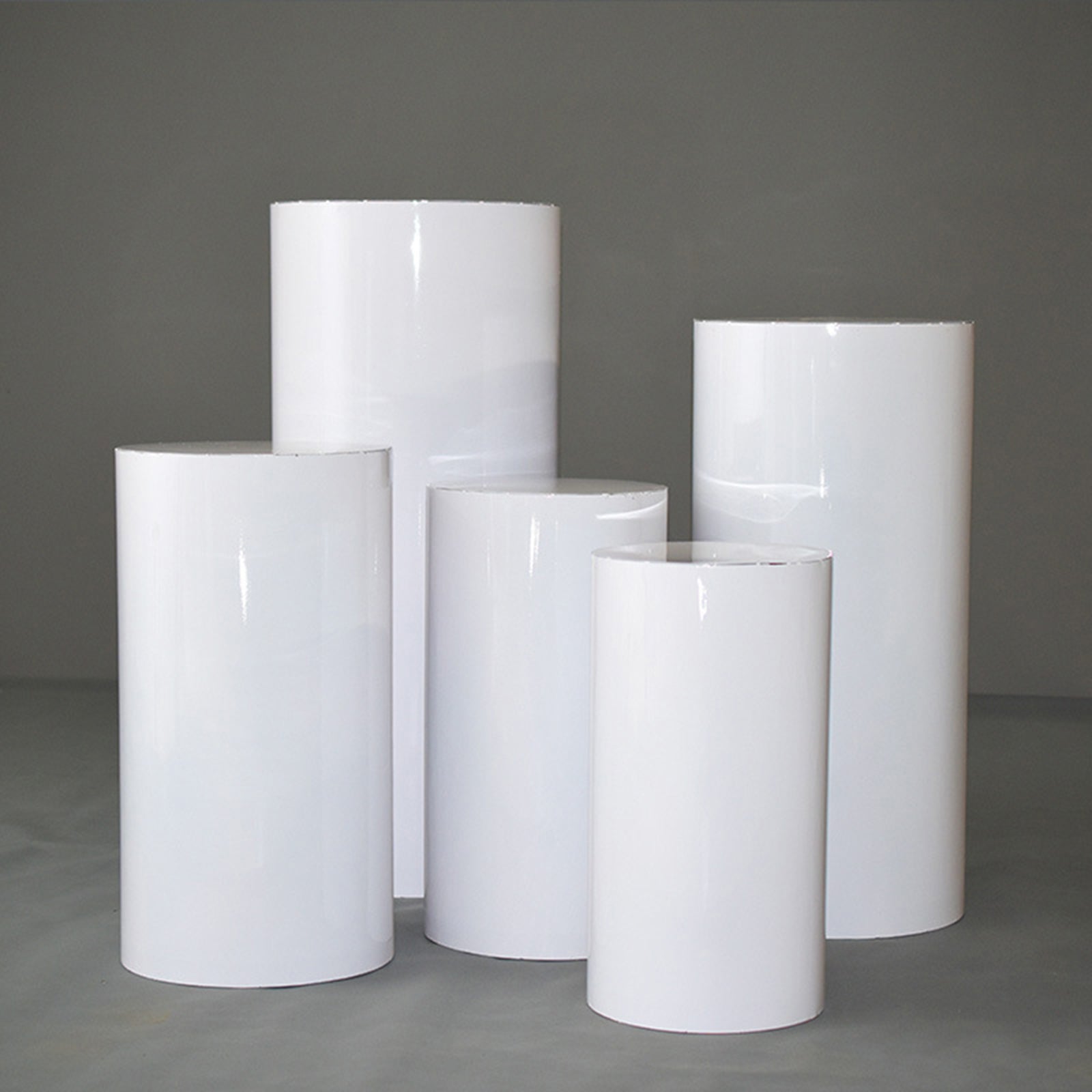5PCS Round Plinth Cylinder Display Stand Pedestal Wedding Party Shop Display AU V201-CYL0005WH8AU