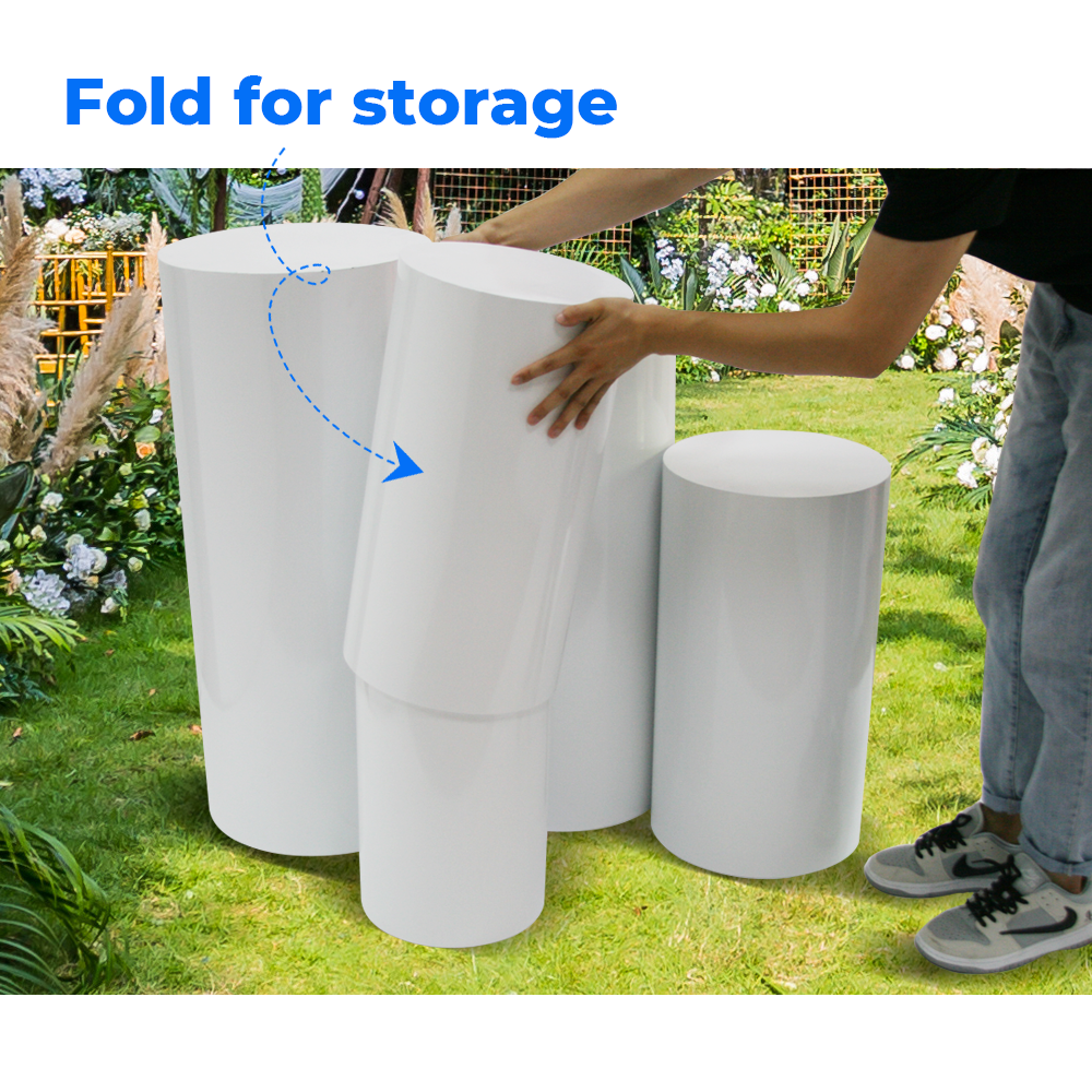 5PCS Round Plinth Cylinder Display Stand Pedestal Wedding Party Shop Display AU V201-CYL0005WH8AU
