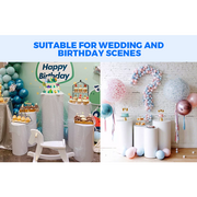 5PCS Round Plinth Cylinder Display Stand Pedestal Wedding Party Shop Display AU V201-CYL0005WH8AU
