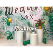 5PCS Round Plinth Cylinder Display Stand Pedestal Wedding Party Shop Display AU V201-CYL0005WH8AU