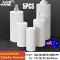 5x Metal Wedding Plinths Cylinder Pedestal Stand Ripple Cake Dessert Display V201-CYL0005WH9AU