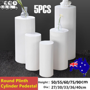 5x Metal Wedding Plinths Cylinder Pedestal Stand Ripple Cake Dessert Display V201-CYL0005WH9AU