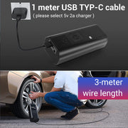 6000mAh Car Tyre Inflator 12V Air Compressor Electric Pump Cordless USB Charging V201-DP240126