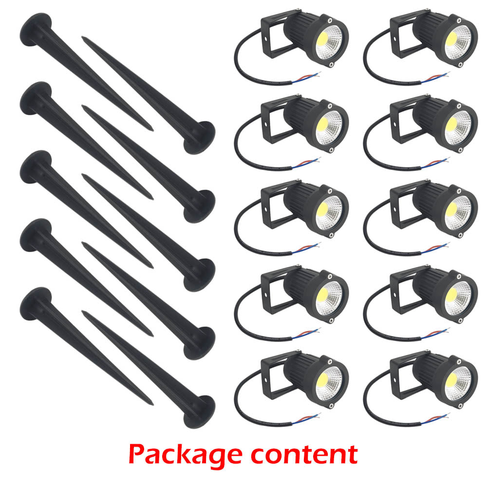 10PCS LED Spotlights Landscape Warm light Lamp Waterproof Outdoor Garden Yard 12V V201-DP240153