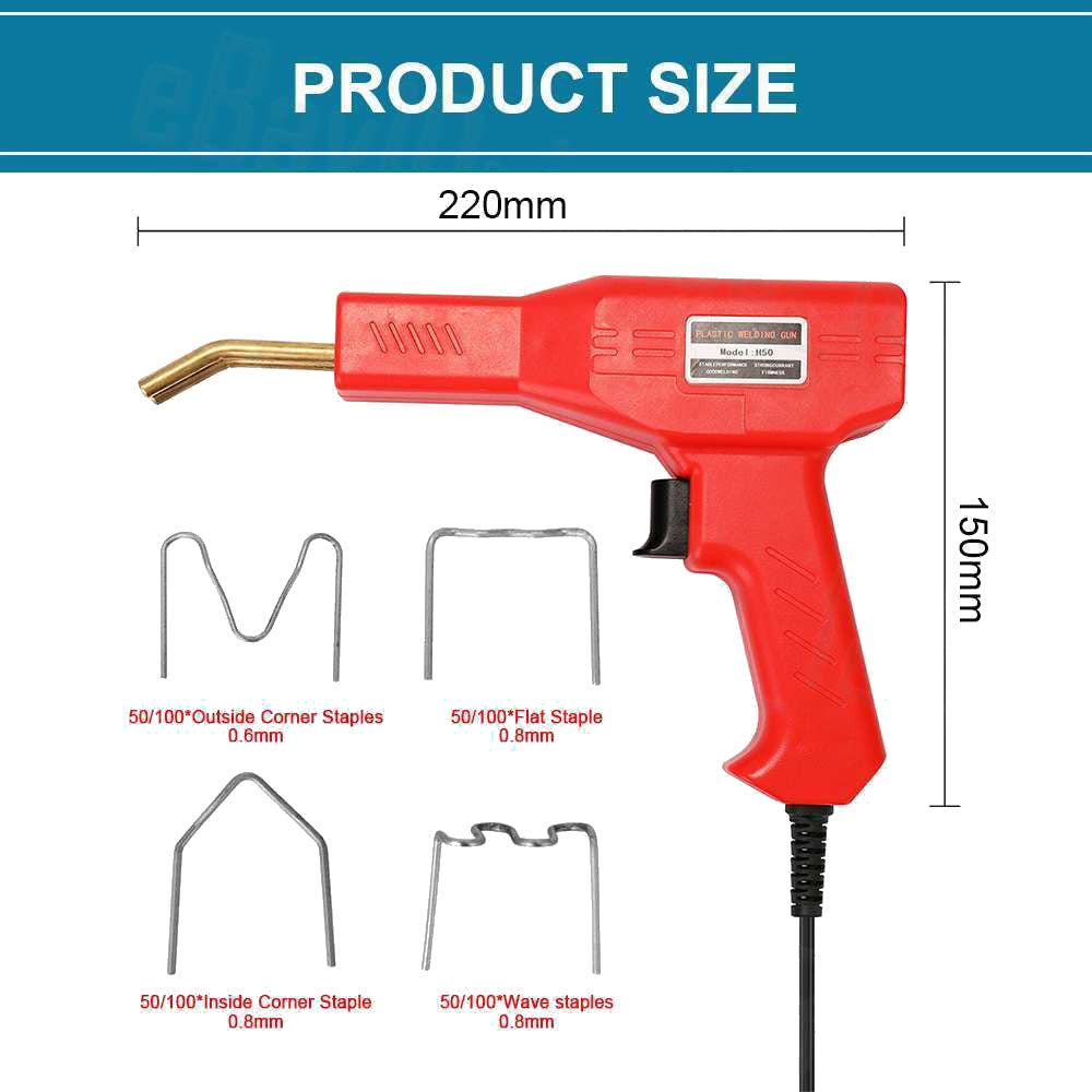 Plastic Welder Garage Tool Hot Staple Staplers Bumper Repair Welding Machine Kit V201-DP240157SET