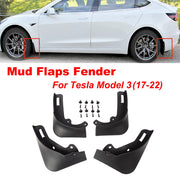 4Pcs Mud Flaps Splash Guards Fender For Tesla Model 3 Front Rear TPE Mudguard V201-DP240158