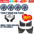 Tesla Y wheel cap 4 gray and model Y front and rear PP TPE fender 4 V201-DP88863