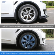 Tesla Y wheel cap 4 gray and model Y front and rear PP TPE fender 4 V201-DP88863