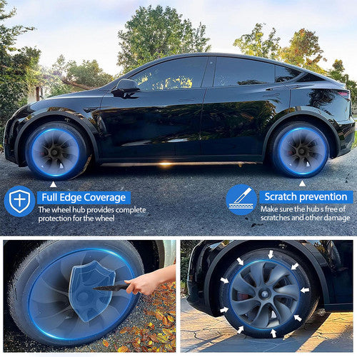 Tesla Y wheel cap 4 gray and model Y front and rear PP TPE fender 4 V201-DP88863