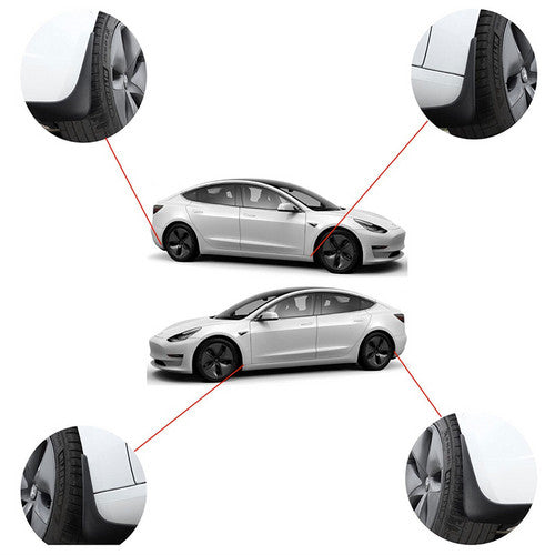 Tesla Y wheel cap 4 gray and model Y front and rear PP TPE fender 4 V201-DP88863