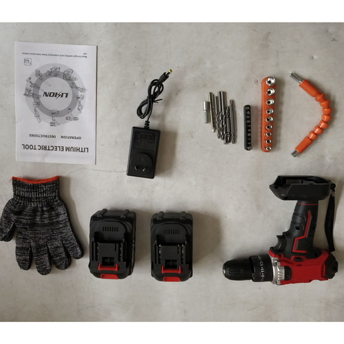 Cordless Drill w/2 Battery Heavy Duty Impact Driver Kit Brushless Hammer Set V201-DRIL0088VF8AU