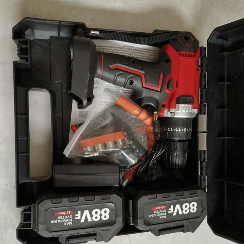 Cordless Drill w/2 Battery Heavy Duty Impact Driver Kit Brushless Hammer Set V201-DRIL0088VF8AU