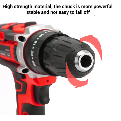 Cordless Drill w/2 Battery Heavy Duty Impact Driver Kit Brushless Hammer Set V201-DRIL0088VF8AU