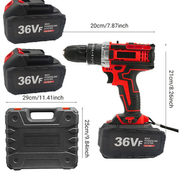 Cordless Drill w/2 Battery Heavy Duty Impact Driver Kit Brushless Hammer Set V201-DRIL0088VF8AU