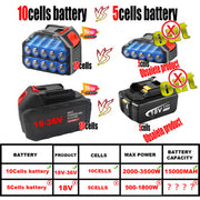 Cordless Drill w/2 Battery Heavy Duty Impact Driver Kit Brushless Hammer Set V201-DRIL0088VF8AU