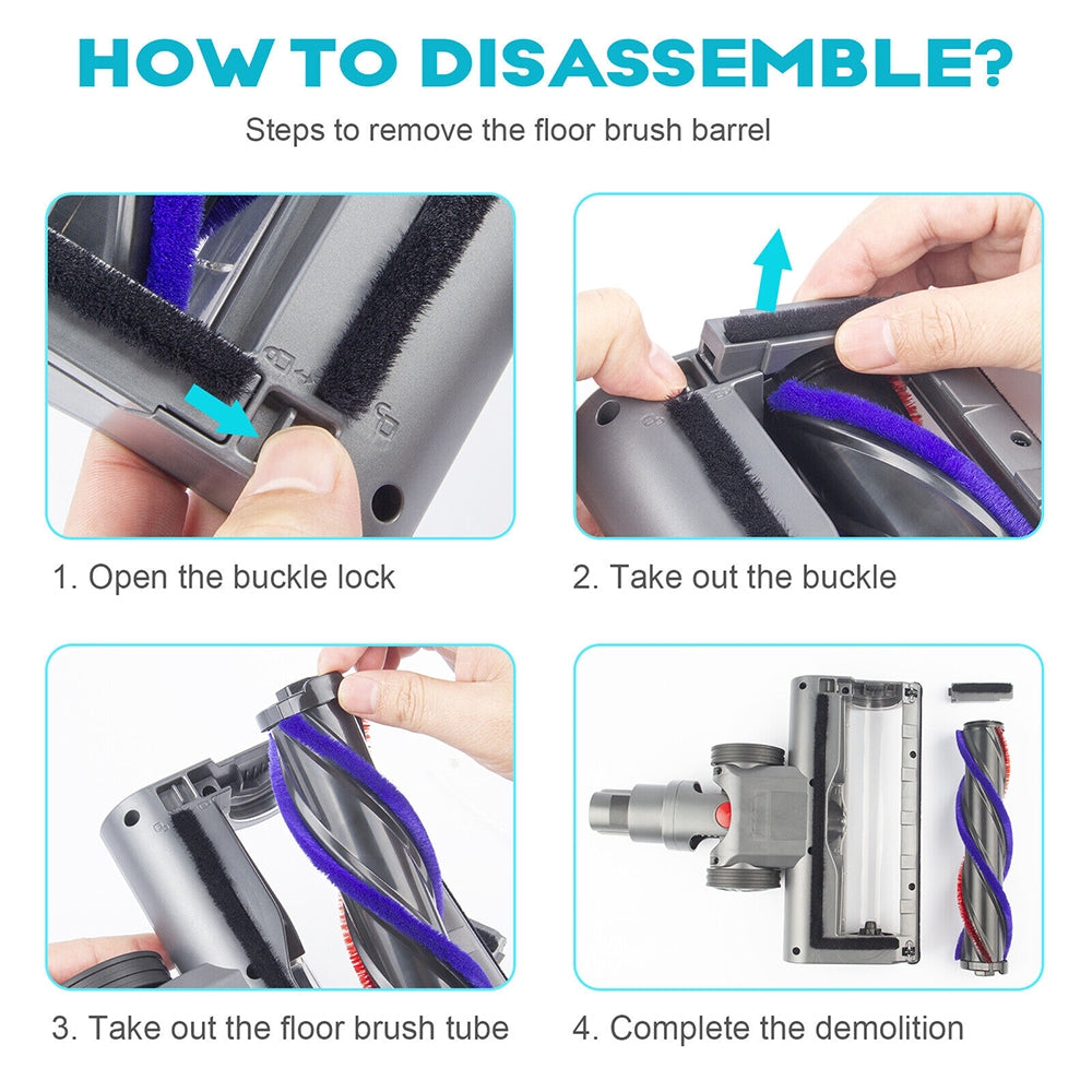 Turbo Brush Roller Head Electric Floor Carpet Head LED For Dyson V7 V8 V10 V11 V15 V201-DSY0001GY8AU